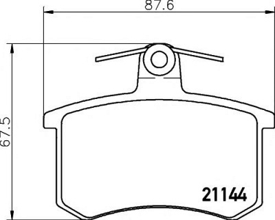 HELLA PAGID 8db355017951 -  Комплект тормозных колодок, дисковый тормоз